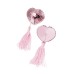 Пэстис Erolanta Cora, в форме сердец, с кисточками, однотонные, розовые - фото 2