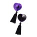 Пэстис Erolanta Denise, в форме сердец, с кисточками, фиолетовый-чёрный - фото 2