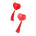 Пэстис Erolanta Lalit, в форме сердец, с кисточками, тканевые, красный - фото 2