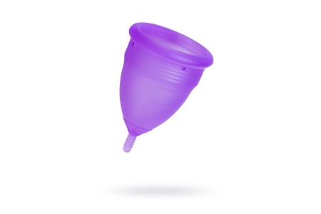 Гигиеническая менструальная чаша Eromantica, силикон, фиолетовая, S