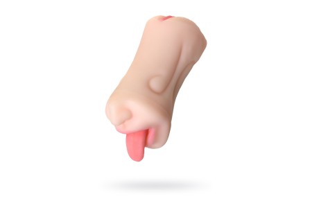 Мастурбатор реалистичный TOYFA Juicy Pussy Fruity Tongue, рот и вагина, TPE, телесный,19 см