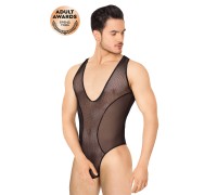 Боди из сетки мужское SoftLine Collection, черный, M/L