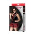 Костюм студентки Candy Girl Syndi (платье, воротничок, очки) черно-красный, 2XL - фото 4