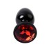 Анальная втулка, Metal by TOYFA, металл, черная, с красным кристаллом, 7,2 см, Ø2,8 см, 50 г - фото 4