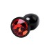 Анальная втулка, Metal by TOYFA, металл, черная, с красным кристаллом, 7,2 см, Ø2,8 см, 50 г - фото 5