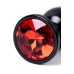 Анальная втулка, Metal by TOYFA, металл, черная, с красным кристаллом, 7,2 см, Ø2,8 см, 50 г - фото 8