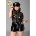 Костюм полицейской Candy Girl Porsche (комбинезон, головной убор, наручники) черный, 2XL - фото