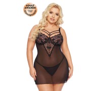 Комбинация и стринги SoftLine Collection Aldona, черный, XL