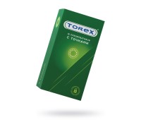 Презервативы Torex, точечные, латекс, 18,5 см, 5,4 см, 12 шт.