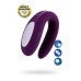 Многофункциональный стимулятор для пар Satisfyer Partner Double Joy, силикон, фиолетовый, 18 см. - фото