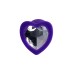 Анальная втулка ToDo by Toyfa Diamond Heart, силикон, фиолетовая, 7 см, Ø 2 см, 18 г - фото 2
