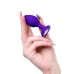Анальная втулка ToDo by Toyfa Diamond Heart, силикон, фиолетовая, 7 см, Ø 2 см, 18 г - фото 4
