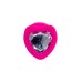 Анальная втулка ToDo by Toyfa Diamond Heart, силикон, розовая, 9,5 см, Ø 4 см - фото 2