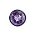 Анальная втулка Штучки-дрючки, металл, серебряная, с фиолетовым кристаллом, 7 см, Ø 2,8 см, 50 г - фото 3