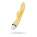 Вибратор с клиторальным стимулятором Flovetta by Toyfa Aster, силикон, желтый, 22 см - фото