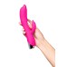 Вибратор Штучки-Дрючки «Дрючка-Удовольствие» с клиторальным стимулятором, розовый, 21,5 см - фото 5