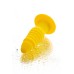 Анальная вибровтулка Штучки-дрючки, влагостойкая, силикон, желтая, 11 см - фото 4