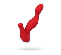 Вибростимулятор простаты Штучки-дрючки, силикон, красный, 12,5 см