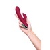 Вибратор с клиторальным стимулятором L'EROINA by TOYFA Sangra, силикон, бордовый, 20,5 см - фото 7