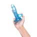 Реалистичный фаллоимитатор A-Toys by TOYFA Indy, TPE, голубой, 15,8 см - фото 8