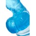 Реалистичный фаллоимитатор A-Toys by TOYFA Indy, TPE, голубой, 15,8 см - фото 3