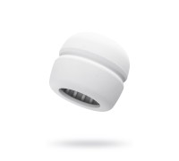 Насадка Magic Wand Silky touch для массажера Europe, силикон, белая, 4.5 см