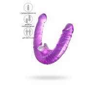Фаллоимитатор двусторонний с вибропулей TOYFA Double Dildo with Vibro Bullet, TPR, фиолетовый, 35 см