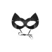Маска Штучки-дрючки «Кошка», лакированная кожа, черная - фото 1