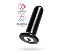 Стеклянный мини-вибратор Sexus Glass, стекло, черный, 10 см