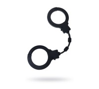 Наручники Штучки-дрючки, силикон, черные, 33 см