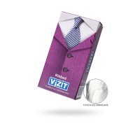 Презервативы Vizit, ребристые, латекс, 18 см, 5,2 см, 12 шт.