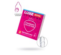 Презервативы Luxe, royal, strawberry collection, 18 см, 5,2 см, 3 шт.