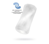 Мастурбатор нереалистичный MensMax XROSS BEADS×ROCK OPEN, TPE, прозрачный, 14,2 см