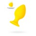 Анальная втулка ToDo by Toyfa Riffle, силикон, желтый, 6 см - фото