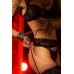 Наручники Pecado BDSM, с двумя ремнями и красной подкладкой, натуральная кожа, черные - фото 8