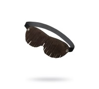 Маска Pecado BDSM, с бахромой, натуральный велюр, коричневый