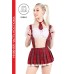 Нижняя часть костюма «Американская школьница», Pecado BDSM, юбка, бело-красный, 44-46 - фото