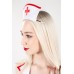 Верхняя часть костюма «Медсестра», Pecado BDSM, корсет, головной убор, бело-красный, 40 - фото 3