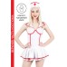 Верхняя часть костюма «Медсестра», Pecado BDSM, корсет, головной убор, бело-красный, 40 - фото