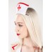 Верхняя часть костюма «Медсестра», Pecado BDSM, корсет, головной убор, бело-красный, 46 - фото 3