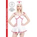 Верхняя часть костюма «Медсестра», Pecado BDSM, корсет, головной убор, бело-красный, 46 - фото