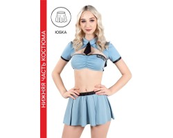 Нижняя часть костюма «Полицейская», Pecado BDSM, юбка, голубой, 44-46