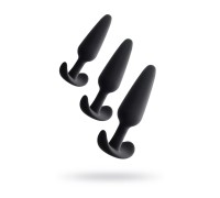 Набор анальных втулок, силикон, черный
