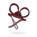 Наручники-оковы Pecado BDSM, "Узел-омега", из хлопковой веревки, черно-красные, 3,5 м - фото