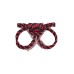 Наручники-оковы Pecado BDSM, "Узел-омега", из хлопковой веревки, черно-красные, 3,5 м - фото 1