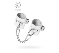 Наручники Pecado BDSM, мягкие с люверсами, натуральная кожа, белые