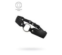 Чокер-ошейник Pecado BDSM, со скруглёнными углами, натуральная кожа, чёрный