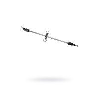 Распорка большая для фиксации Pecado BDSM, металлическая с карабинами, наконечники-натуральная кожа