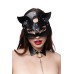 Маска кошки Pecado BDSM, рельефная, натуральная кожа, чёрная - фото 7