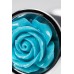 Анальная втулка Metal by TOYFA, металл, серебристая с голубой розочкой, 8 см, Ø 2,7 см, 48 г - фото 2